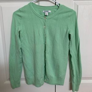 Mint green crew neck cardigan
